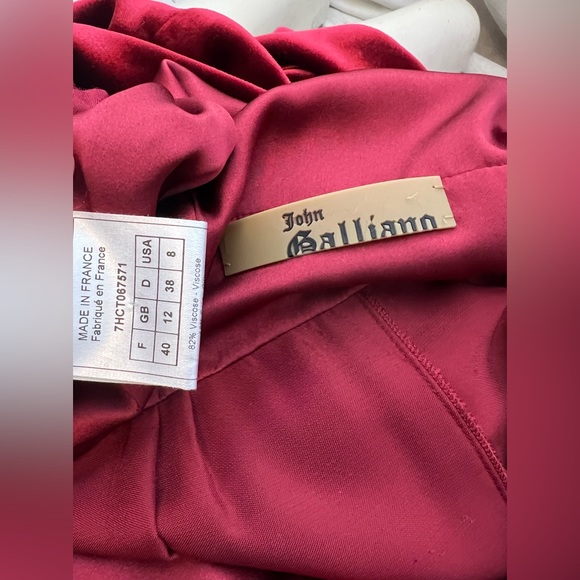 NWT! $6425 1 of a kind! John Galliano silk red velvet cutout embroidered beaded - Picture 15 of 17